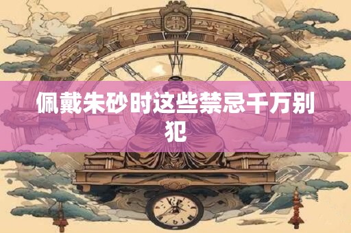 佩戴朱砂时这些禁忌千万别犯