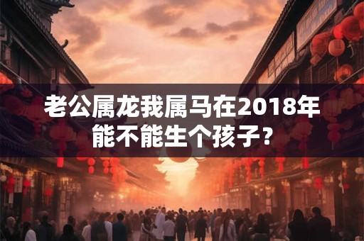 老公属龙我属马在2018年能不能生个孩子？