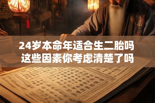 24岁本命年适合生二胎吗 这些因素你考虑清楚了吗