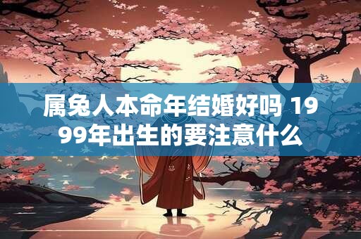 属兔人本命年结婚好吗 1999年出生的要注意什么