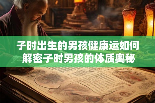 子时出生的男孩健康运如何 解密子时男孩的体质奥秘
