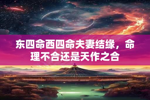 东四命西四命夫妻结缘，命理不合还是天作之合