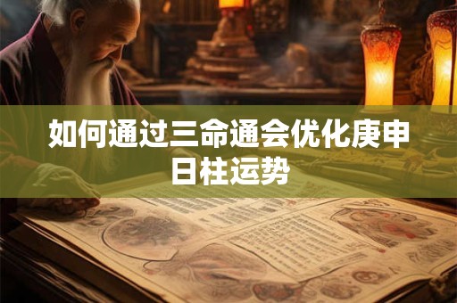 如何通过三命通会优化庚申日柱运势