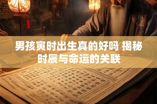 男孩寅时出生真的好吗 揭秘时辰与命运的关联