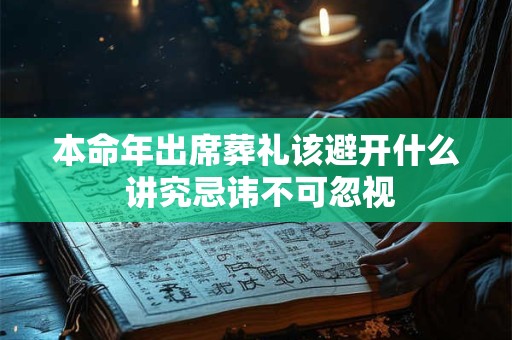 本命年出席葬礼该避开什么 讲究忌讳不可忽视