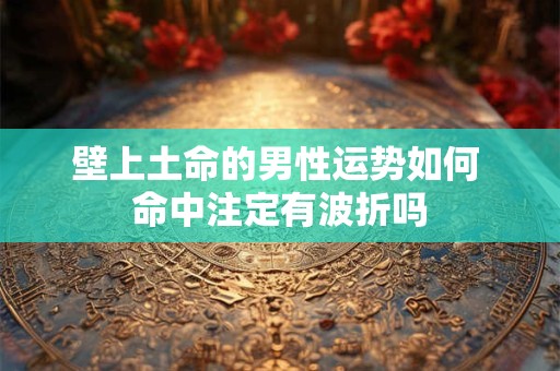 壁上土命的男性运势如何 命中注定有波折吗