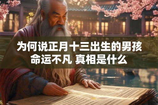 为何说正月十三出生的男孩命运不凡 真相是什么