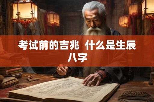 考试前的吉兆 什么是生辰八字 考试前的吉兆 什么是生辰八字