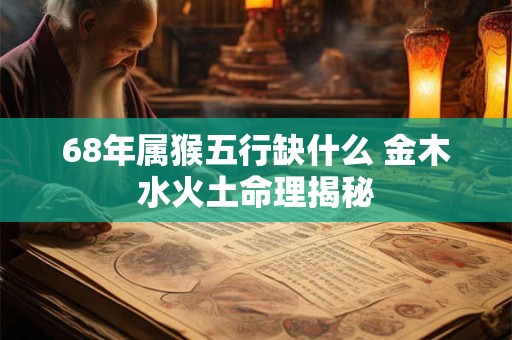 68年属猴五行缺什么 金木水火土命理揭秘