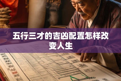五行三才的吉凶配置怎样改变人生