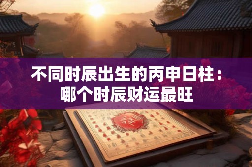 不同时辰出生的丙申日柱：哪个时辰财运最旺