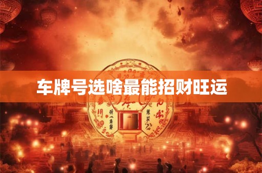 车牌号选啥最能招财旺运
