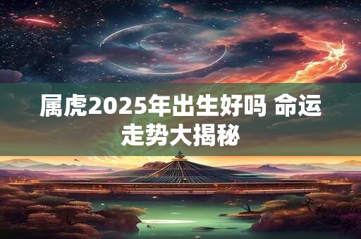 属虎2025年出生好吗 命运走势大揭秘