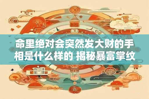 命里绝对会突然发大财的手相是什么样的 揭秘暴富掌纹特征