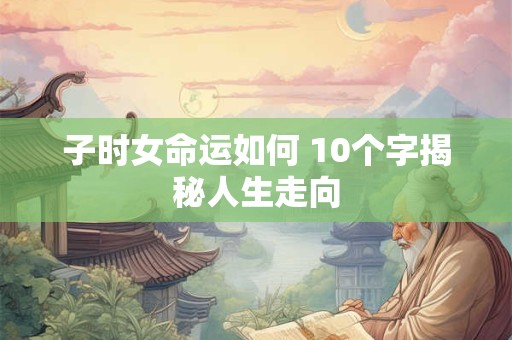 子时女命运如何 10个字揭秘人生走向