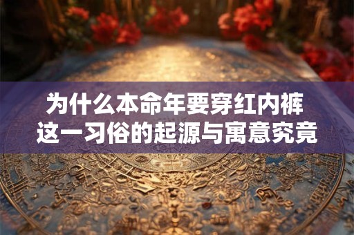 为什么本命年要穿红内裤 这一习俗的起源与寓意究竟是什么