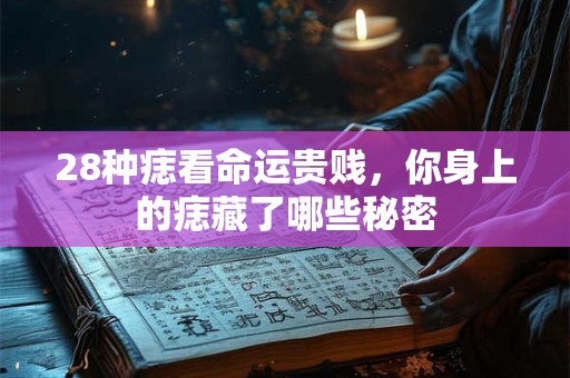 28种痣看命运贵贱，你身上的痣藏了哪些秘密