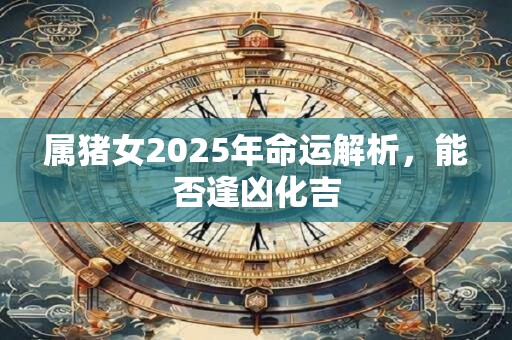 属猪女2025年命运解析，能否逢凶化吉