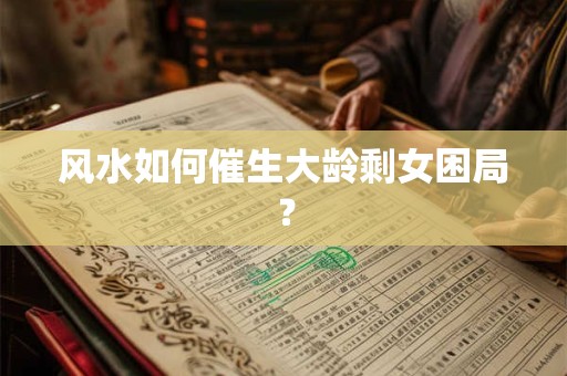风水如何催生大龄剩女困局？