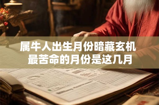 属牛人出生月份暗藏玄机 最苦命的月份是这几月