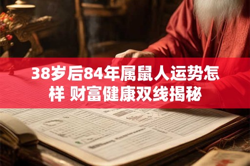 38岁后84年属鼠人运势怎样 财富健康双线揭秘