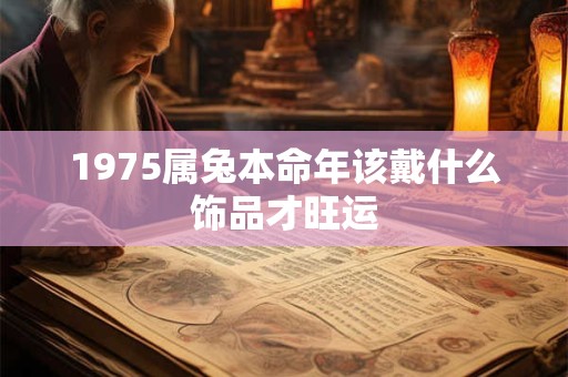1975属兔本命年该戴什么饰品才旺运