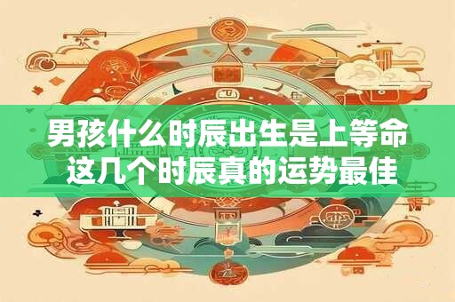 男孩什么时辰出生是上等命 这几个时辰真的运势最佳吗