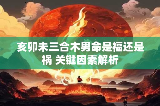 亥卯未三合木男命是福还是祸 关键因素解析