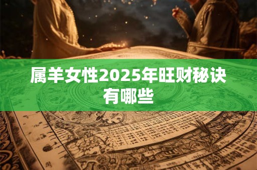 属羊女性2025年旺财秘诀有哪些