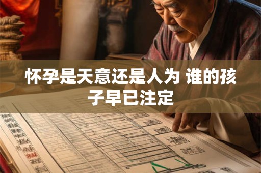 怀孕是天意还是人为 谁的孩子早已注定