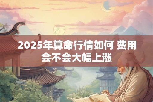 2025年算命行情如何 费用会不会大幅上涨