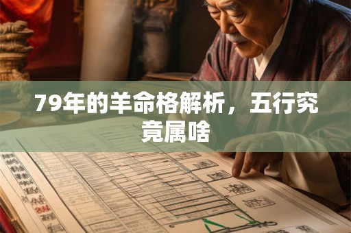 79年的羊命格解析，五行究竟属啥
