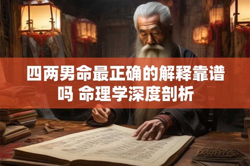 四两男命最正确的解释靠谱吗 命理学深度剖析