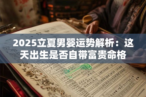 2025立夏男婴运势解析：这天出生是否自带富贵命格