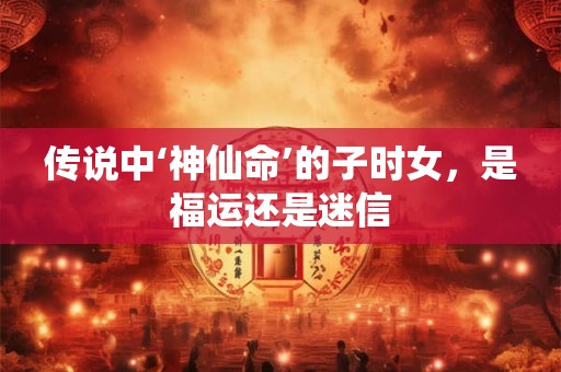 传说中‘神仙命’的子时女，是福运还是迷信