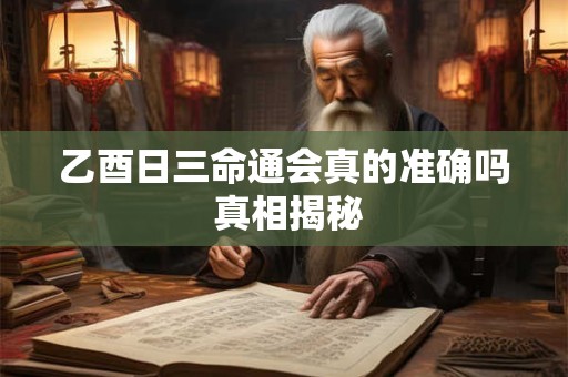 乙酉日三命通会真的准确吗 真相揭秘