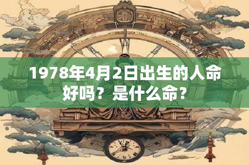 1978年4月2日出生的人命好吗？是什么命？