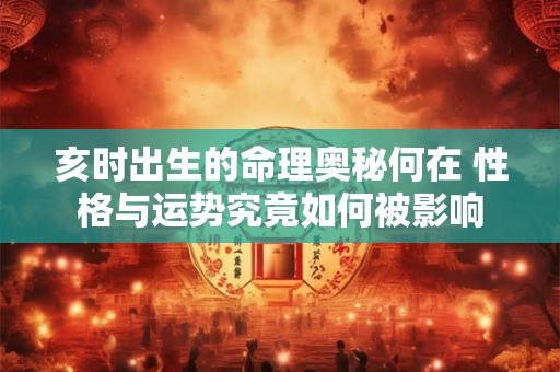 亥时出生的命理奥秘何在 性格与运势究竟如何被影响