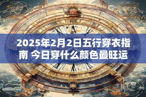2025年2月2日五行穿衣指南 今日穿什么颜色最旺运 2025年2月2日五行穿衣指南 今日穿什么颜色最旺运