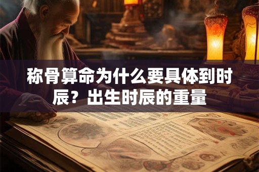 称骨算命为什么要具体到时辰？出生时辰的重量