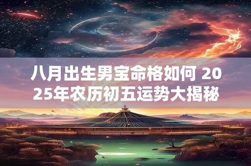 八月出生男宝命格如何 2025年农历初五运势大揭秘