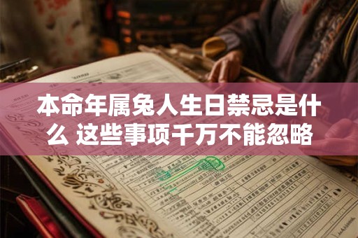 本命年属兔人生日禁忌是什么 这些事项千万不能忽略