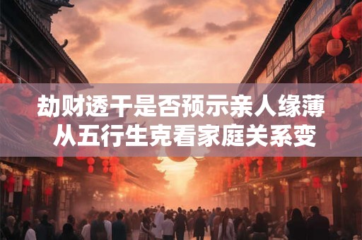 劫财透干是否预示亲人缘薄 从五行生克看家庭关系变化