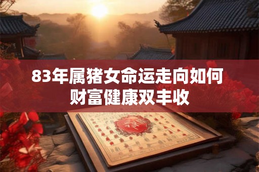 83年属猪女命运走向如何 财富健康双丰收