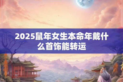 2025鼠年女生本命年戴什么首饰能转运