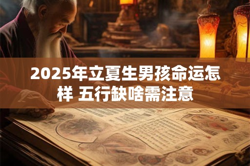 2025年立夏生男孩命运怎样 五行缺啥需注意