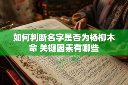 如何判断名字是否为杨柳木命 关键因素有哪些