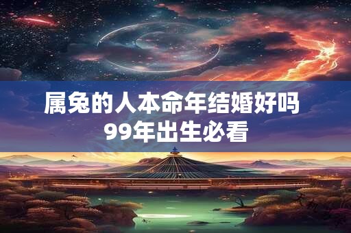 属兔的人本命年结婚好吗 99年出生必看
