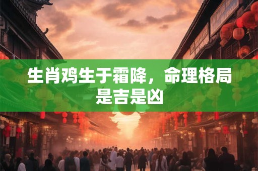 生肖鸡生于霜降，命理格局是吉是凶