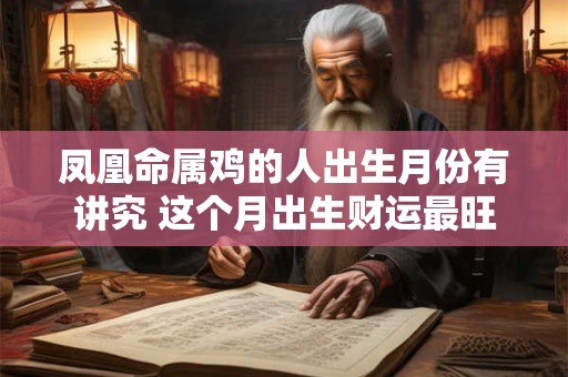 凤凰命属鸡的人出生月份有讲究 这个月出生财运最旺